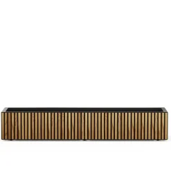 Fioriera Bassa Herstera PLANTER WOOD XIC 150 in Metallo colore Antracite 150x40x25cm