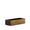 Fioriera Bassa Herstera PLANTER WOOD XIC 100 in Metallo colore Antracite 100x40x25cm