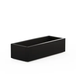 Fioriera Bassa Herstera PLANTER WOOD XIC 100 in Metallo colore Antracite 100x40x25cm