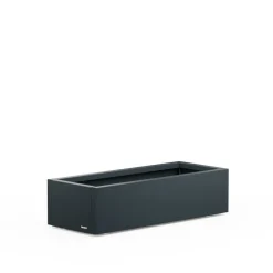 Fioriera Bassa Herstera PLANTER XIC 100 in Metallo colore Antracite 100x40x25cm
