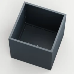 Fioriera Cubo Herstera PLANTER CUBE 70 in Metallo colore Antracite 70x70x70 cm