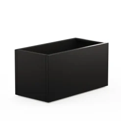 Fioriera Herstera DECO PLANTER in Metallo colore Nero e Legno 100x50x50 cm