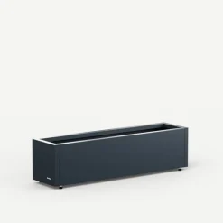 Fioriera Herstera PLANTER BALCONY in Metallo colore Antracite 100x25x25 cm