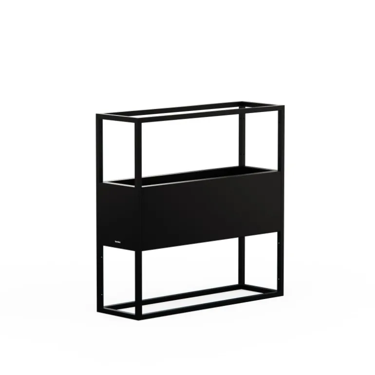 Fioriera Hestera PLANTER HUB in Metallo colore Antracite 80x25x78