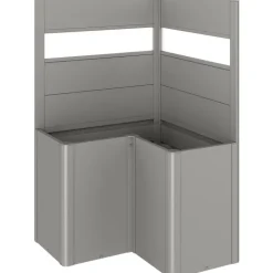 Frangivista con Elemento Vetro per Fioriera BELVEDERE L in Metallo Biohort