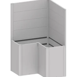 Frangivista per Aiuola Rialzata a L in Metallo Biohort