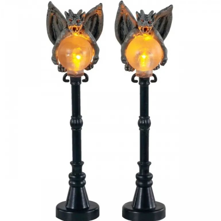 Gargoyle Lamp Post Set of 2 B/O 4.5V Cod. 14829