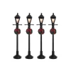 Gas Lantern Street Lamp Set of 4 B/O 4.5V Cod. 64498