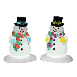 Holly Hat Snowman Set Of 2 Cod. 24965