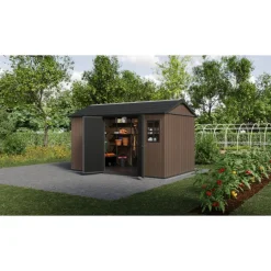 Keter Casetta da Giardino in Resina NEWTON PLUS 1375 - Doppia Scelta di Montaggio