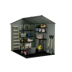 Keter Casetta da Giardino in Resina DARWIN 6x8 Green con Finestre Frontali