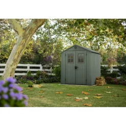 Keter Casetta da Giardino in Resina DARWIN 6x6 Green con Finestre Frontali