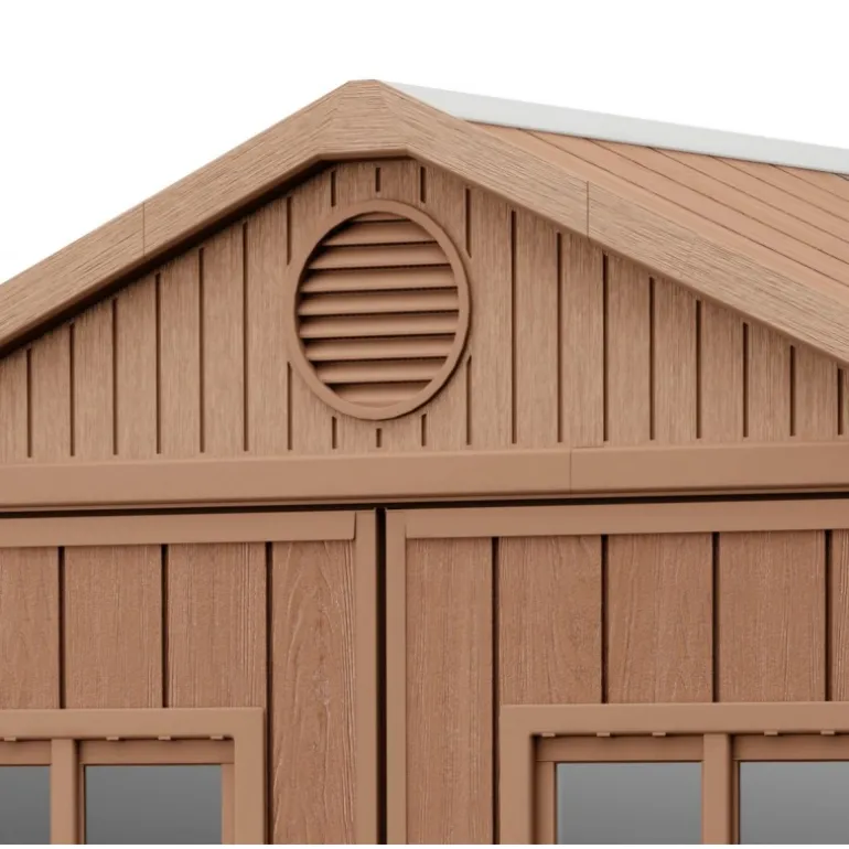 Keter Casetta da Giardino in Resina DARWIN 6x8 Wood con Finestre Frontali