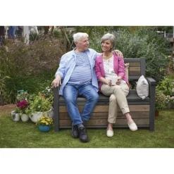 Keter Cassapanca in Resina SIGNATURE DECO BENCH 60 NOCE