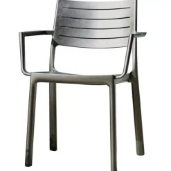 Keter Sedia METALINE Effetto Metallo Scuro