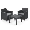 Keter Set 2 Poltrone + Tavolino Aperto EMMA BALCONY Grafite