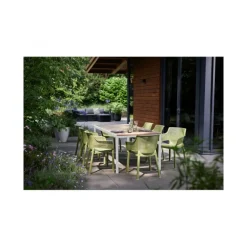 Keter Tavolo PORTO 200 effetto Legno struttura Bianca