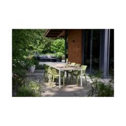 Keter Tavolo PORTO 200 effetto Legno struttura Bianca