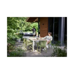 Keter Tavolo PORTO 160 effetto Legno struttura Bianca