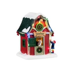 Lemax Santa's Reindeer Deluxe Pack con Neve in Omaggio