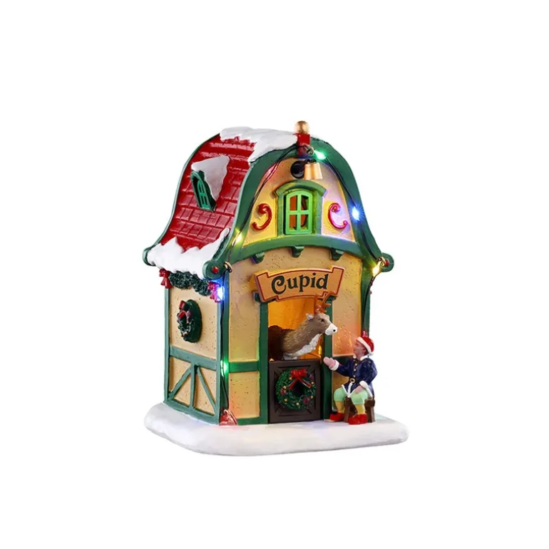 Lemax Santa's Reindeer Deluxe Pack con Neve in Omaggio