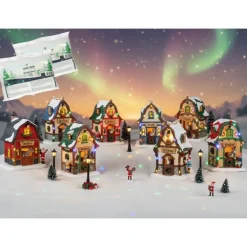 Lemax Santa's Reindeer Pack con Neve in Omaggio