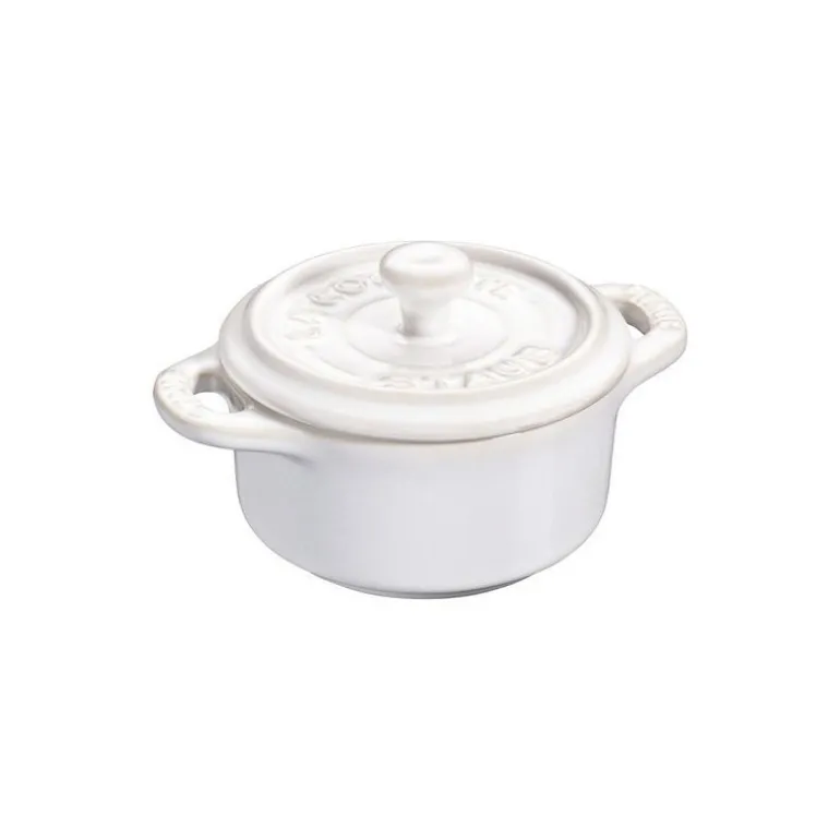 Mini Cocotte 10 cm Bianca Avorio in Ceramica