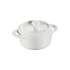 Mini Cocotte 10 cm Bianca in Ceramica