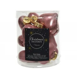 Mini cuori in vetro da appendere. Set di 12