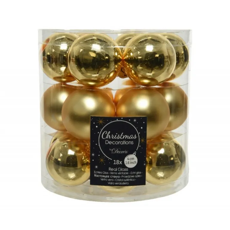 Mini palline in vetro da appendere. Set di 18