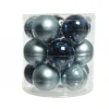Palline di Natale in vetro da appendere 6 cm Blu. Set 15