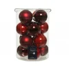 Palline di Natale in vetro da appendere 8 cm Rosso. Set 16
