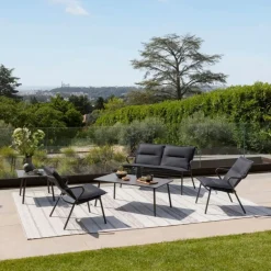 Panca Bassa imbottita VENCE LaFuma LFM5348 Dark Grey/Titane