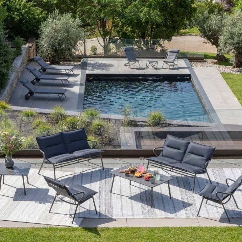 Panca Bassa imbottita VENCE LaFuma LFM5348 Dark Grey/Titane