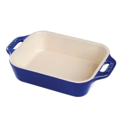 Pirofila Gratin Rettangolare 40 x 25 cm Blu Scura in Ceramica