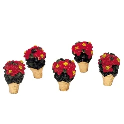 Poinsettias Set of 5 Cod. 34970