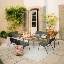 Poltrona Bassa imbottita VENCE LaFuma LFM5274 Mistral/Titane