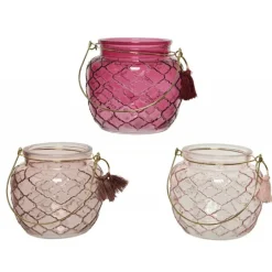 Porta candela in vetro 11,5 cm. Pezzo Singolo