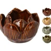 Porta Tea Light Fiore di Loto 8x5 Cm. Pezzo Singolo