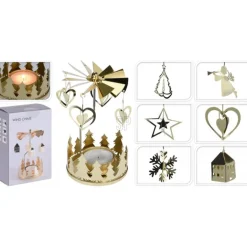 Porta Tea Light Girevole Oro. Pezzo Singolo