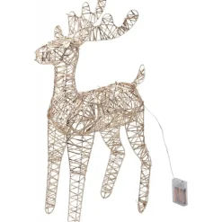 Renna Luminosa con Led Champagne 60 Cm