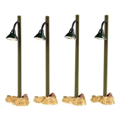 Rustic Street Lamp Set of 4 B/O 4.5V Cod. 54362