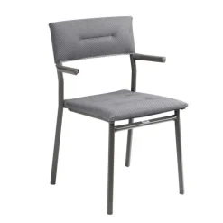 Sedia Impilabile con Braccioli ORON LaFuma LFM5273 Silver