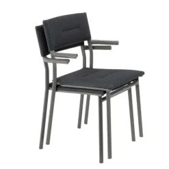Sedia Impilabile con Braccioli ORON LaFuma LFM5273 Dark Grey