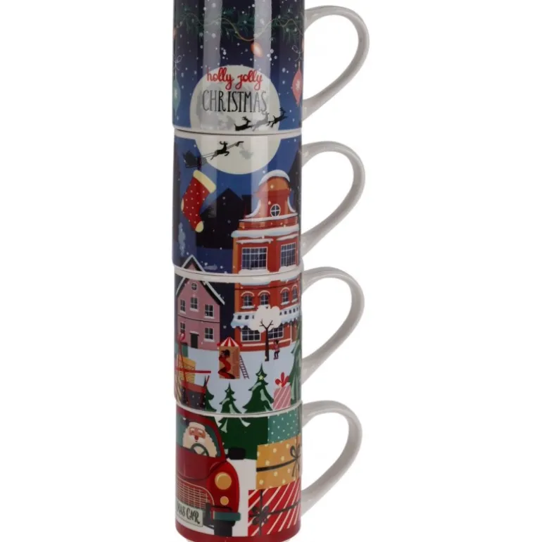 Set 4 Tazze Natale New Bone 265 ml. Pezzo Singolo