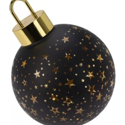 Sfera di Vetro con Led 15 Cm - Oro/Nero