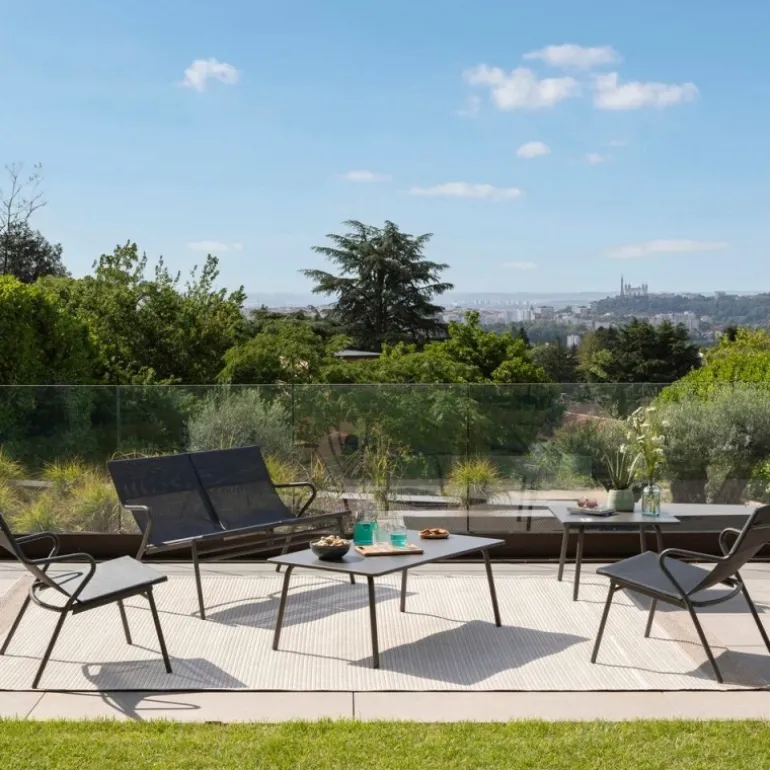 Tavolino basso quadrato VENCE LaFuma LFM5277 Titane/Titane