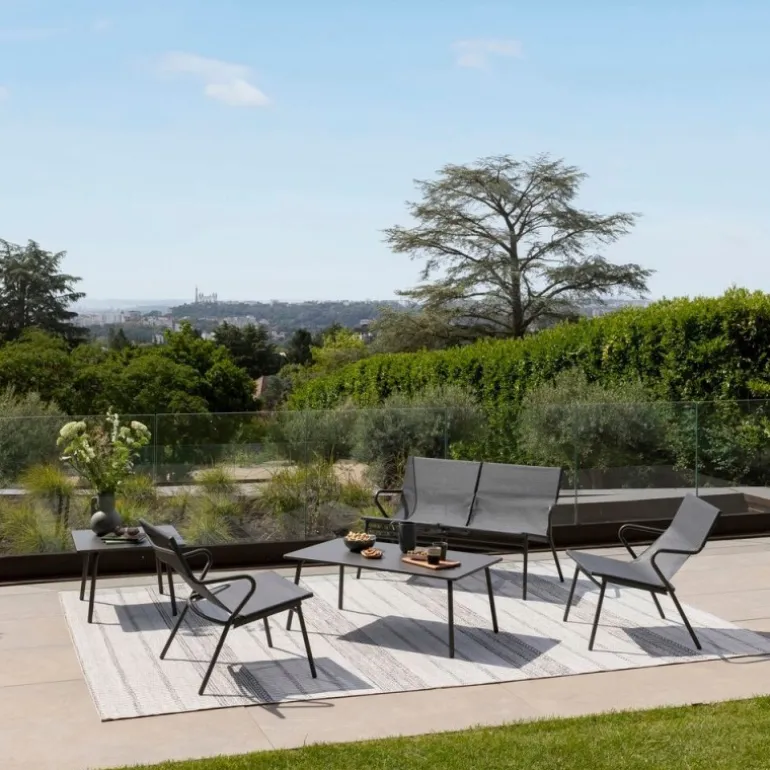 Tavolino basso quadrato VENCE LaFuma LFM5277 Titane/Titane