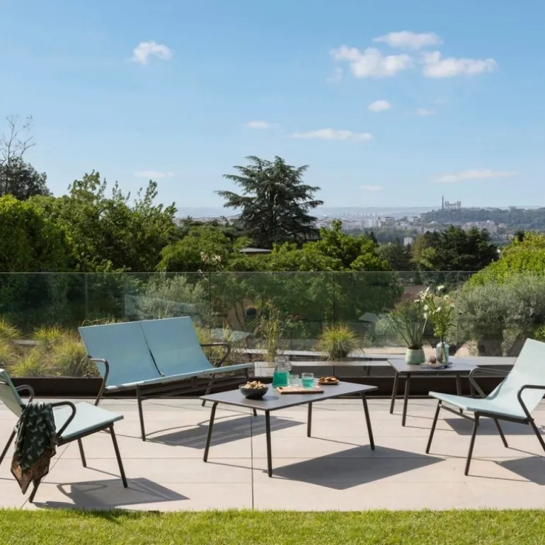 Tavolino basso rettangolare VENCE LaFuma LFM5281 Titane/Titane