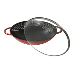 Wok 37 cm Rosso in Ghisa